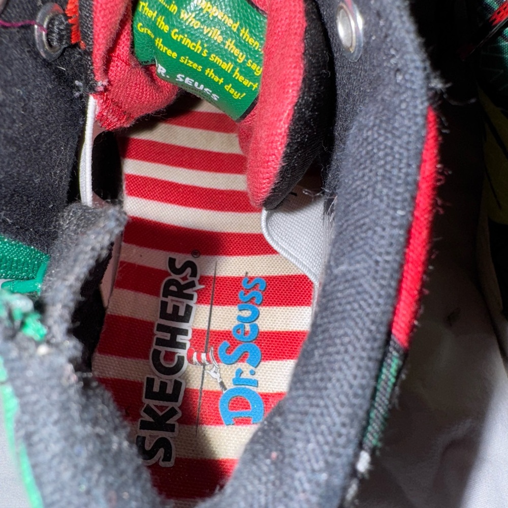 Skechers Red and Black Sneakers with Striped Tag